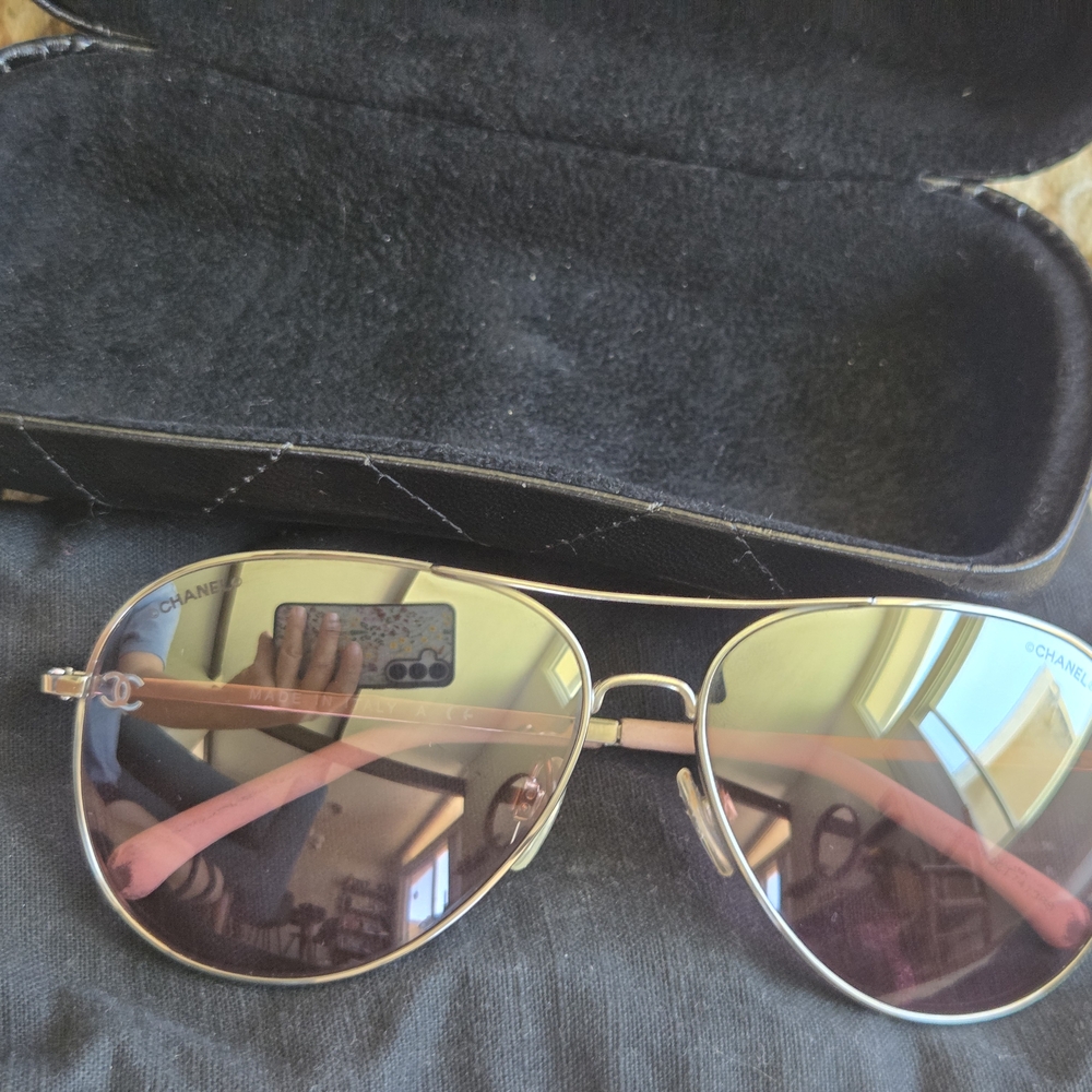 CHANEL Aviator CC Sunglasses 4189-T-Q Pink